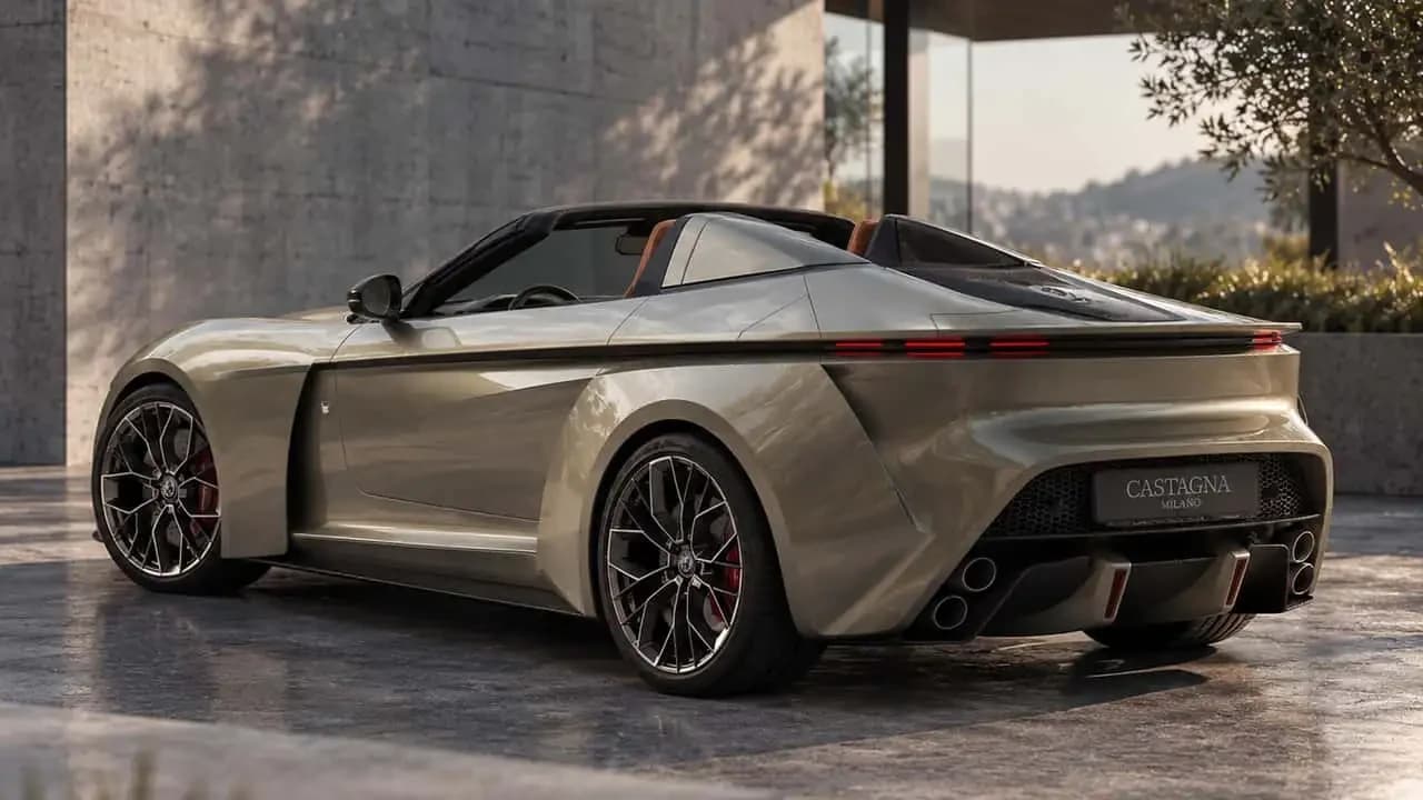 Proposition numérique de Castagna Milano pour une Alfa Romeo Giulia cabriolet biplace