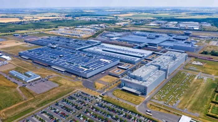 The Porsche Leipzig factory, where Macan and Panamera models are produced