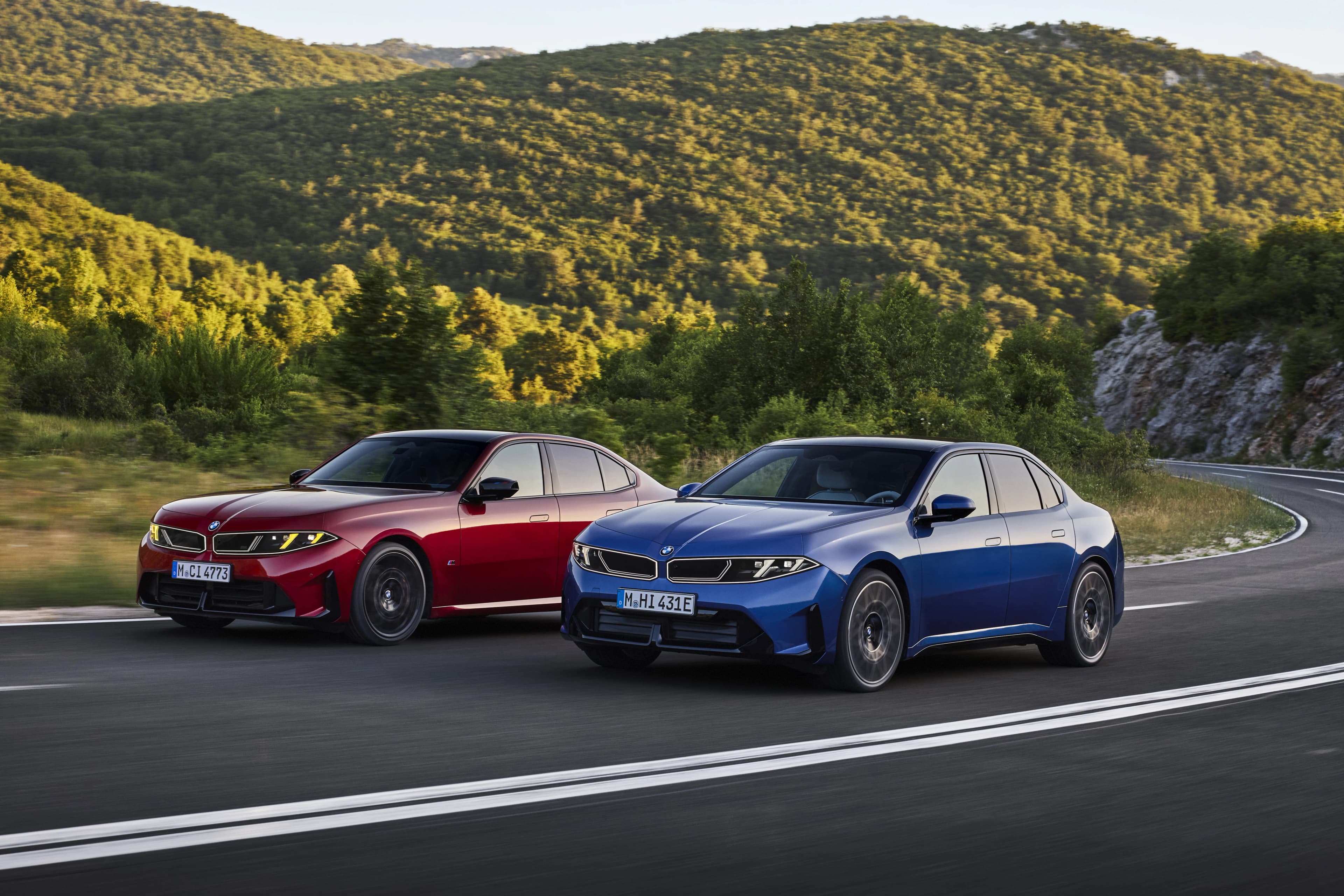 Der neue BMW 3er und der BMW i3 gemeinsam präsentiert