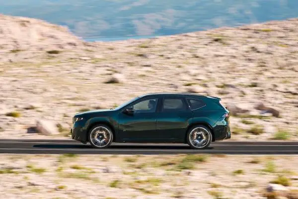 BMW iX3 M60 xDrive on a coastal road