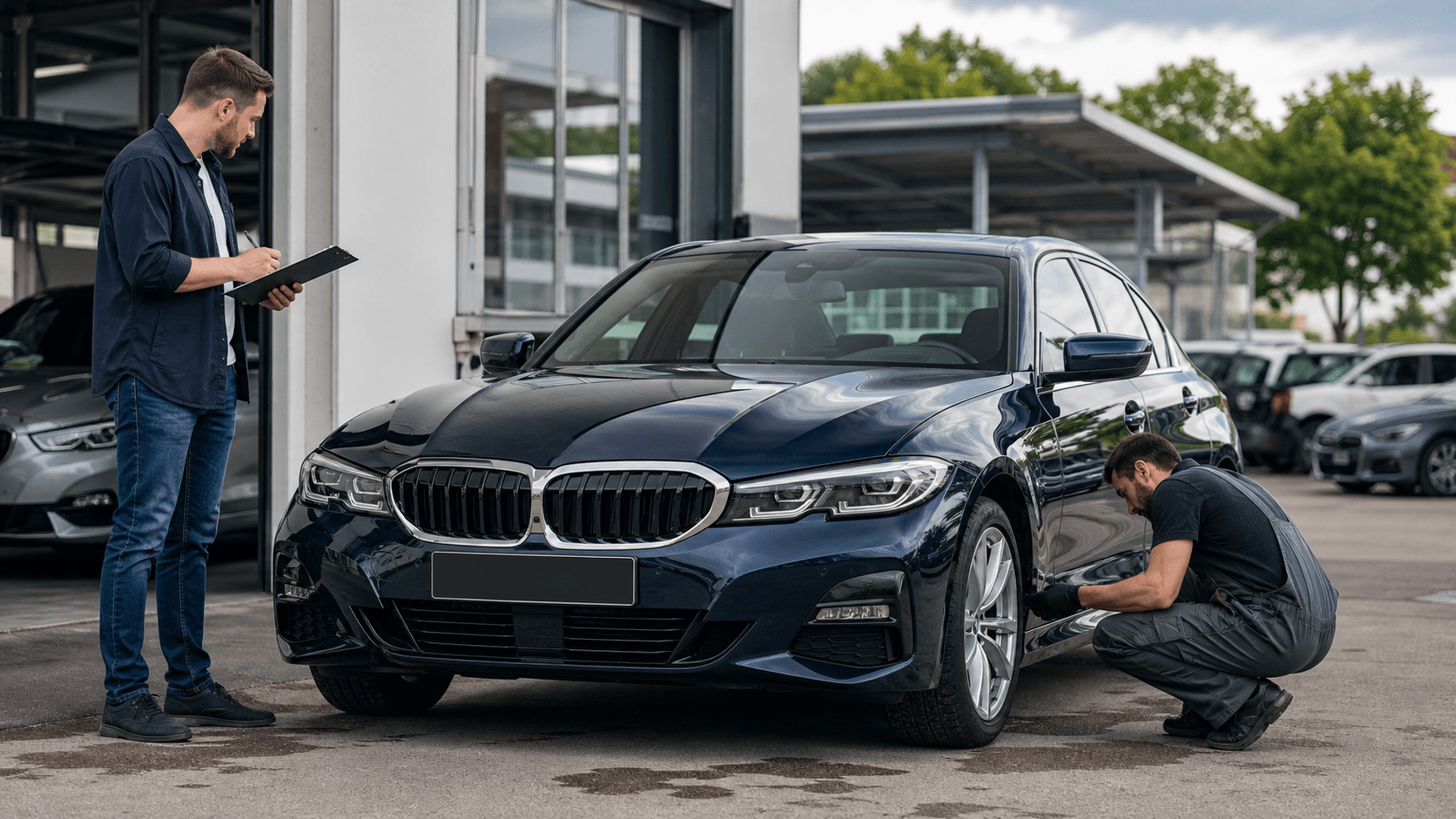 BMW Serie 3 revisado en un taller