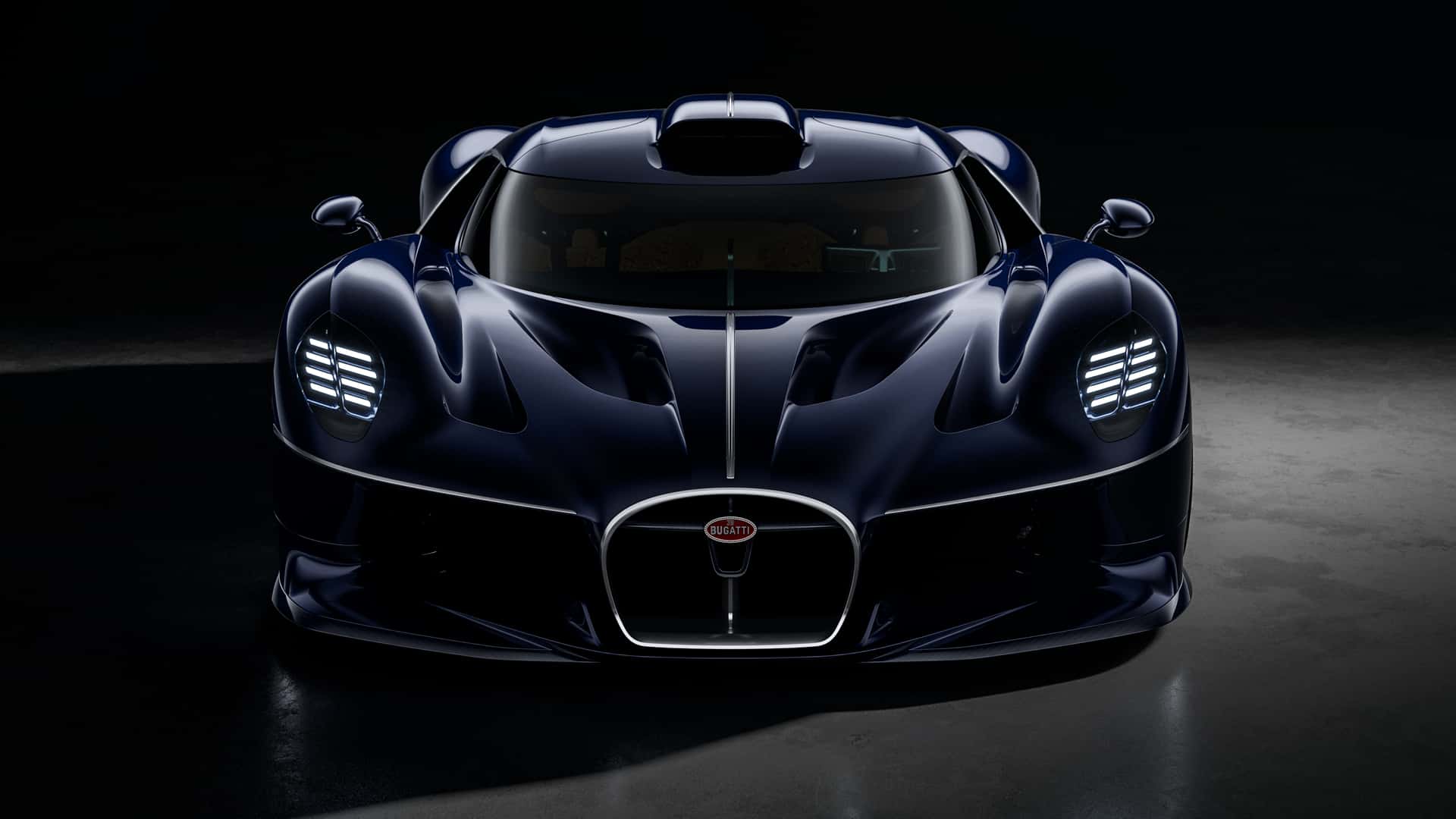 Bugatti Destrier fotografiado de frente, único Programme Solitaire