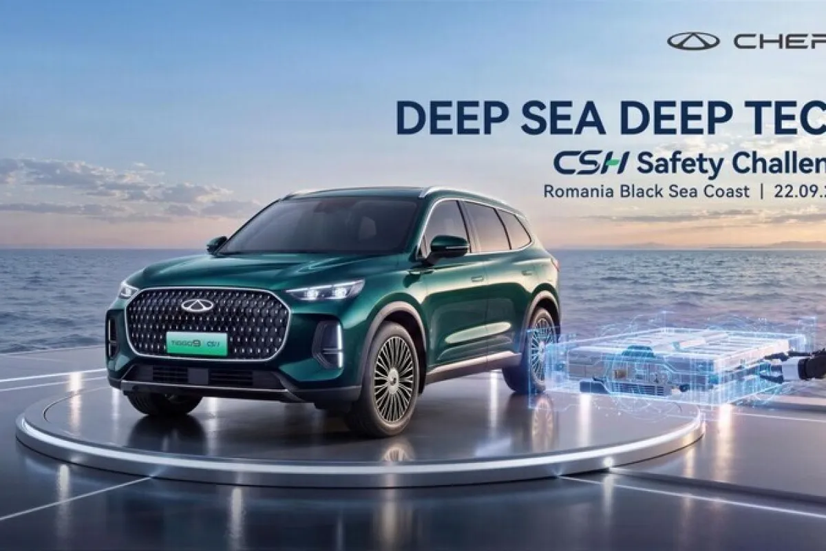 Chery Tiggo 9 and the battery used in the Black Sea Safety Challenge