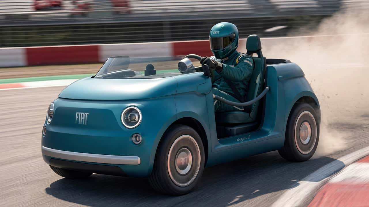 Fiat Topolino Top.L, the roofless concept created by Giugiaro and Lapo Elkann