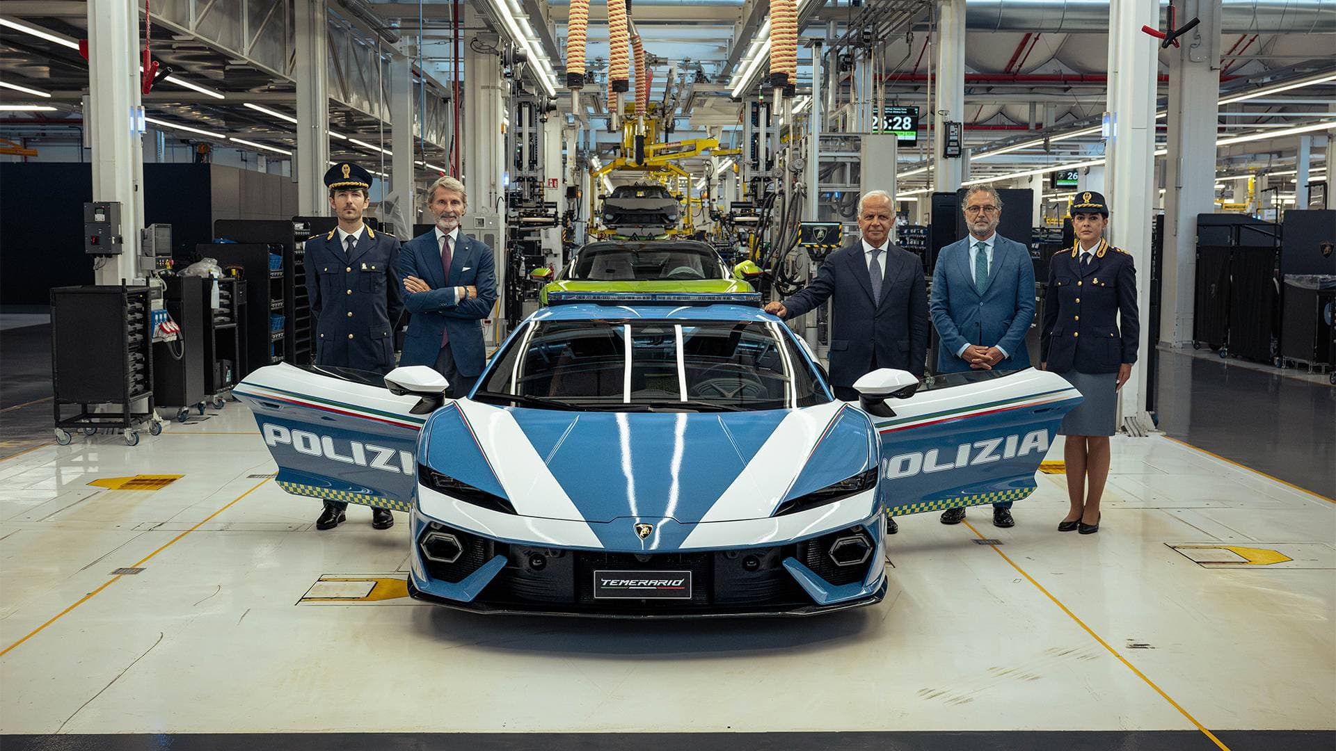 Lamborghini Temerario en la configuración de la Policía italiana