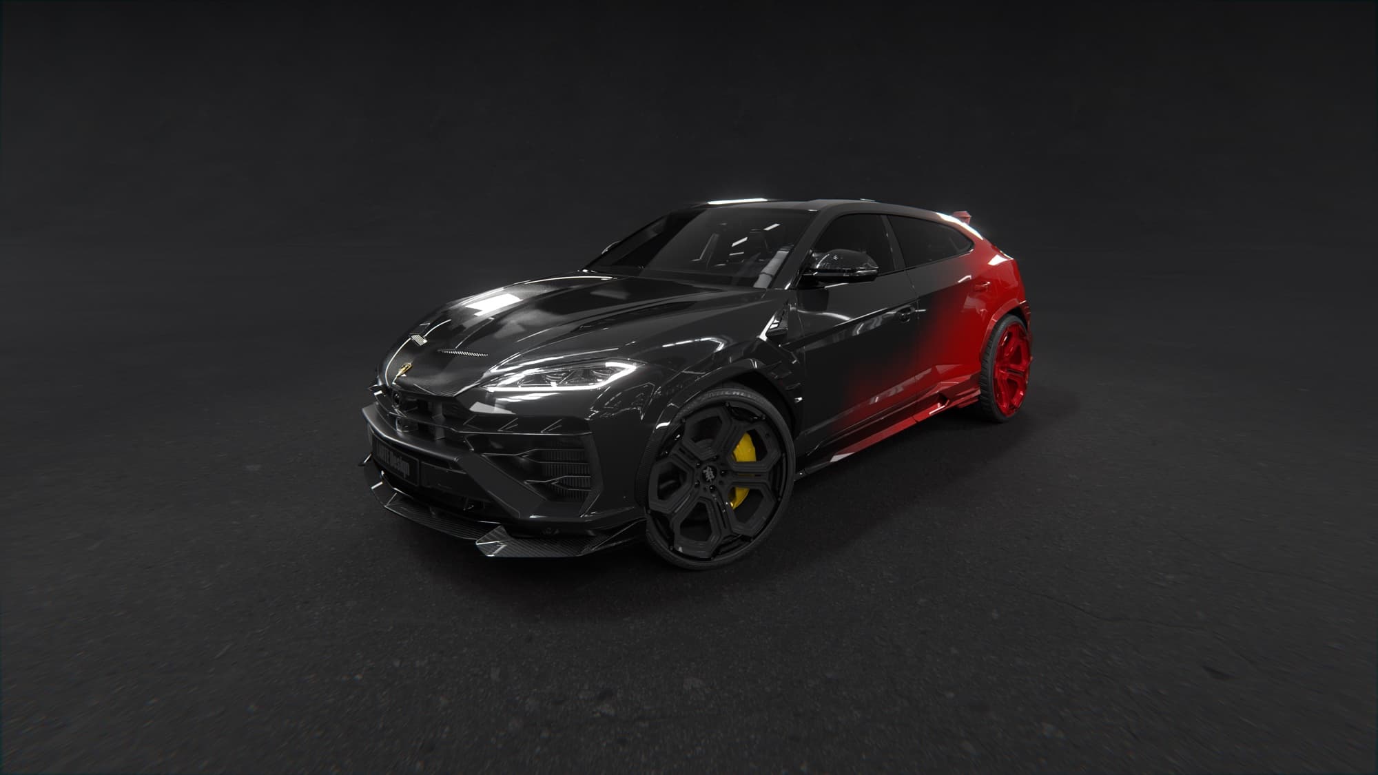 Lamborghini Urus SE modificat de Larte Design, văzut din față