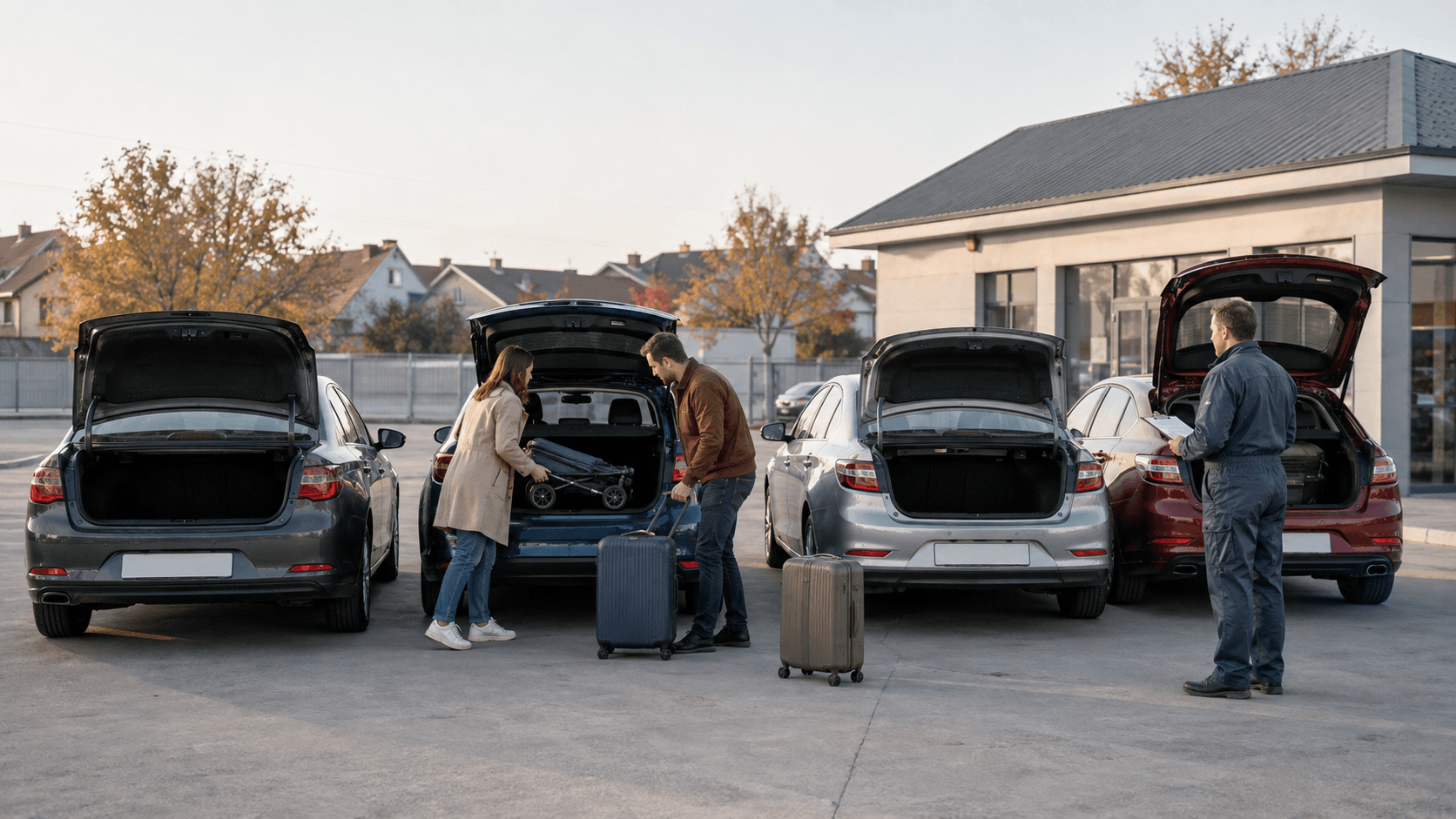 Used cars with large boots compared with real luggage