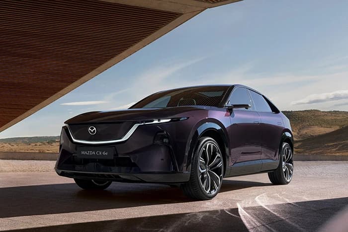 Official image of the Mazda CX-6e electric SUV