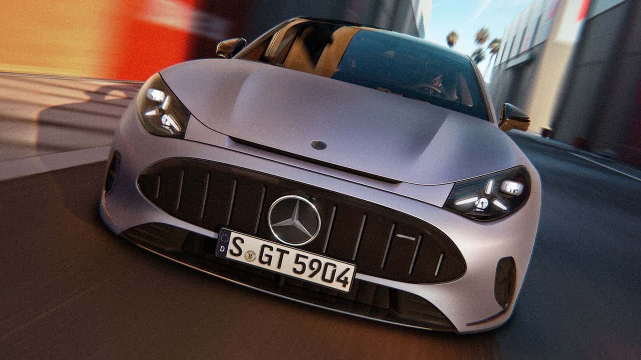 Mercedes-AMG GT 53 electric, fotografiat din față