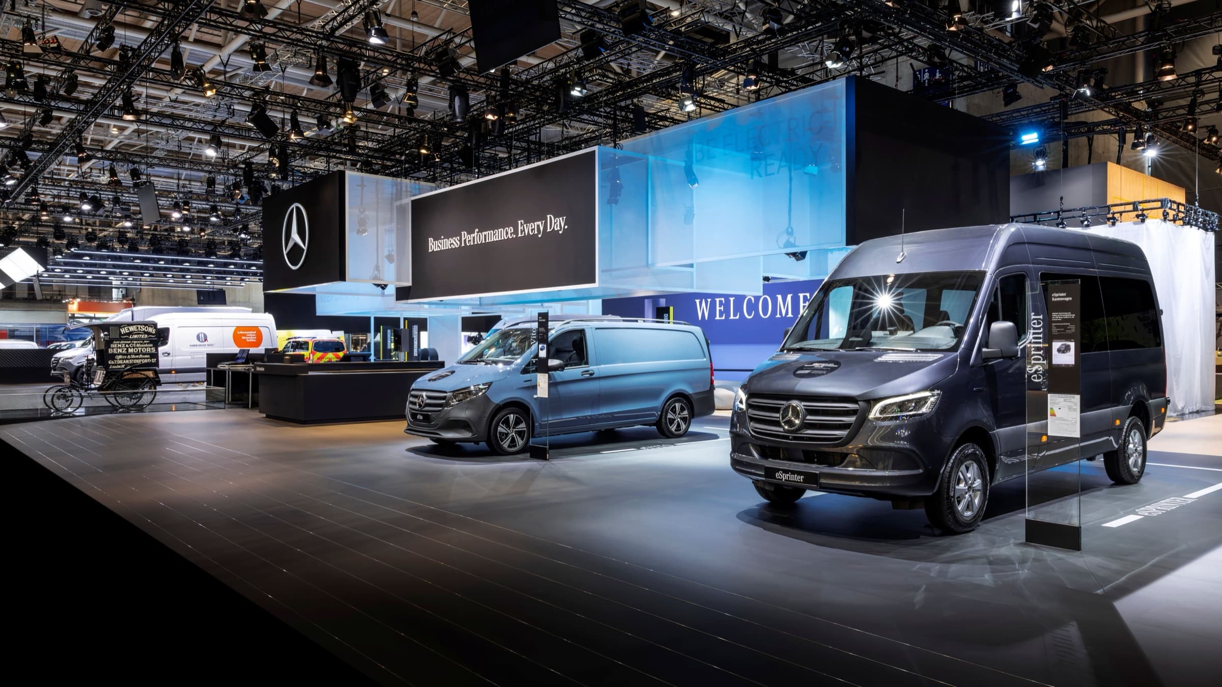 Mercedes-Benz Vans stand at IAA Transportation 2026, with eSprinter in the foreground