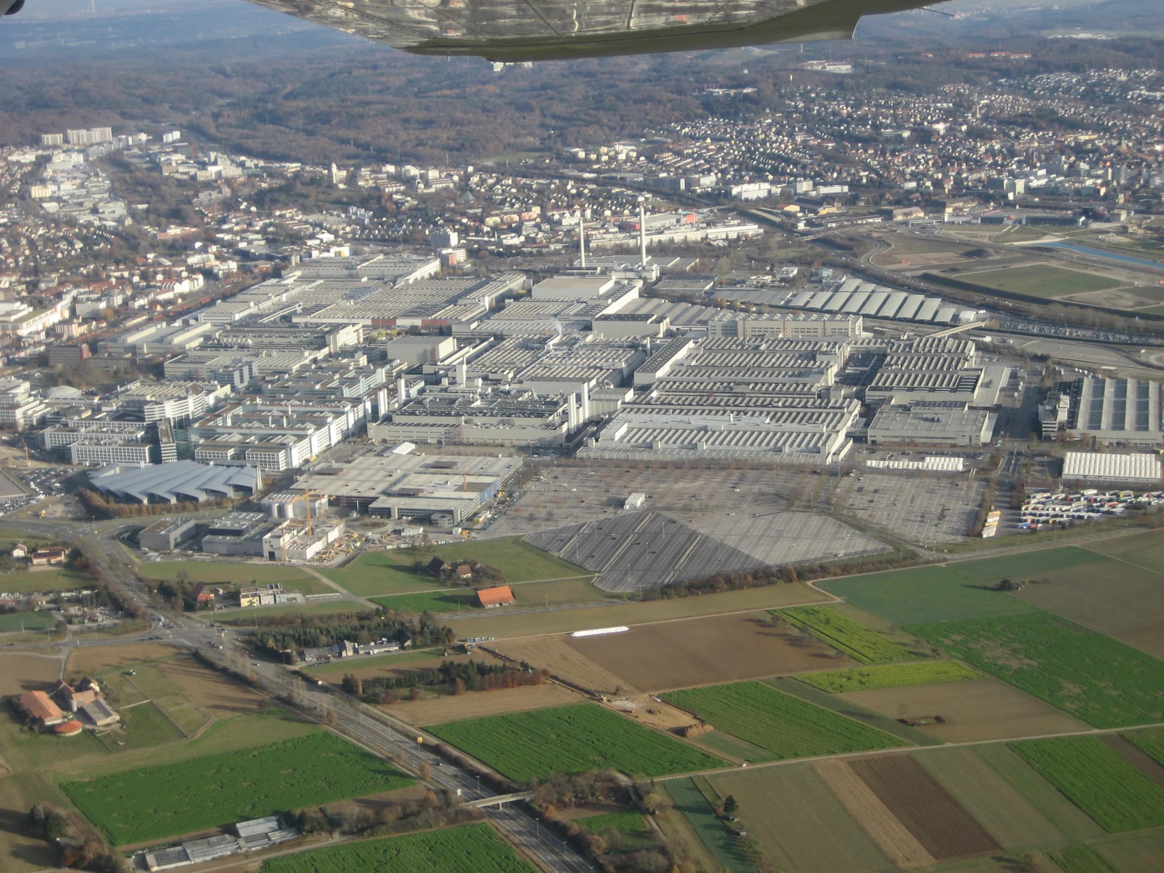 Luftaufnahme des Mercedes-Benz-Werks in Sindelfingen