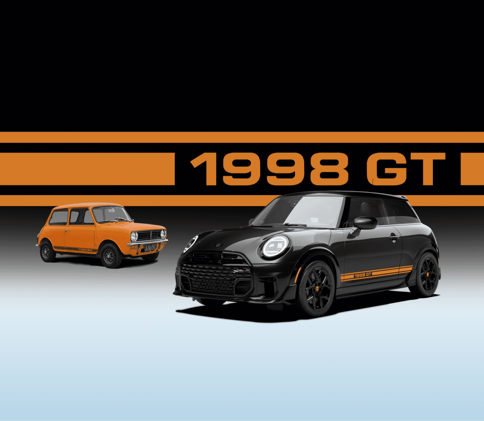 MINI 1998 GT junto al Mini 1275 GT clásico
