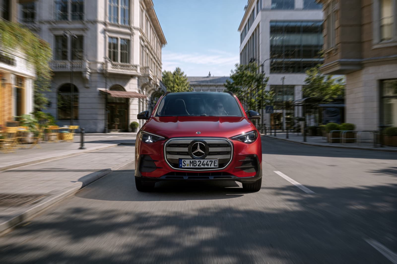 Noul Mercedes-Benz GLA electric văzut din față