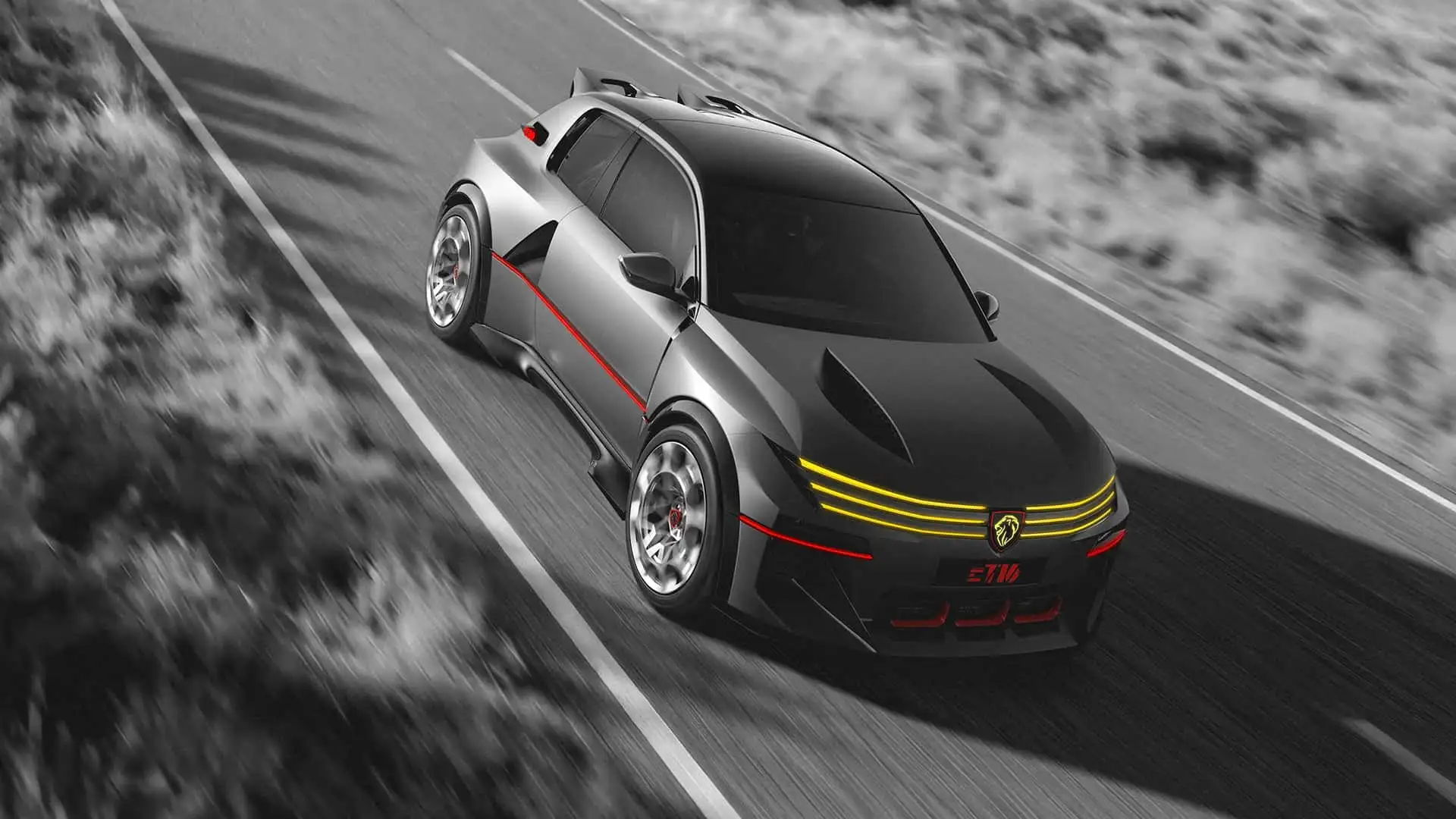 Peugeot E-T16 Concept, ein elektrisches Performance-Kompaktmodell mit Anleihen beim 205 T16