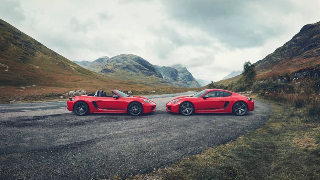 Porsche 718 Boxster și 718 Cayman într-o imagine oficială de produs