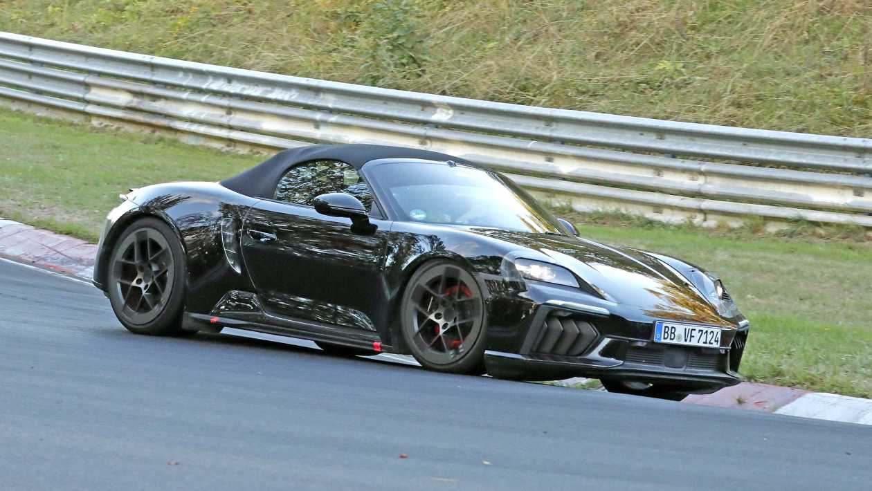 Prototipo del Porsche 718 Boxster eléctrico probado en Nürburgring