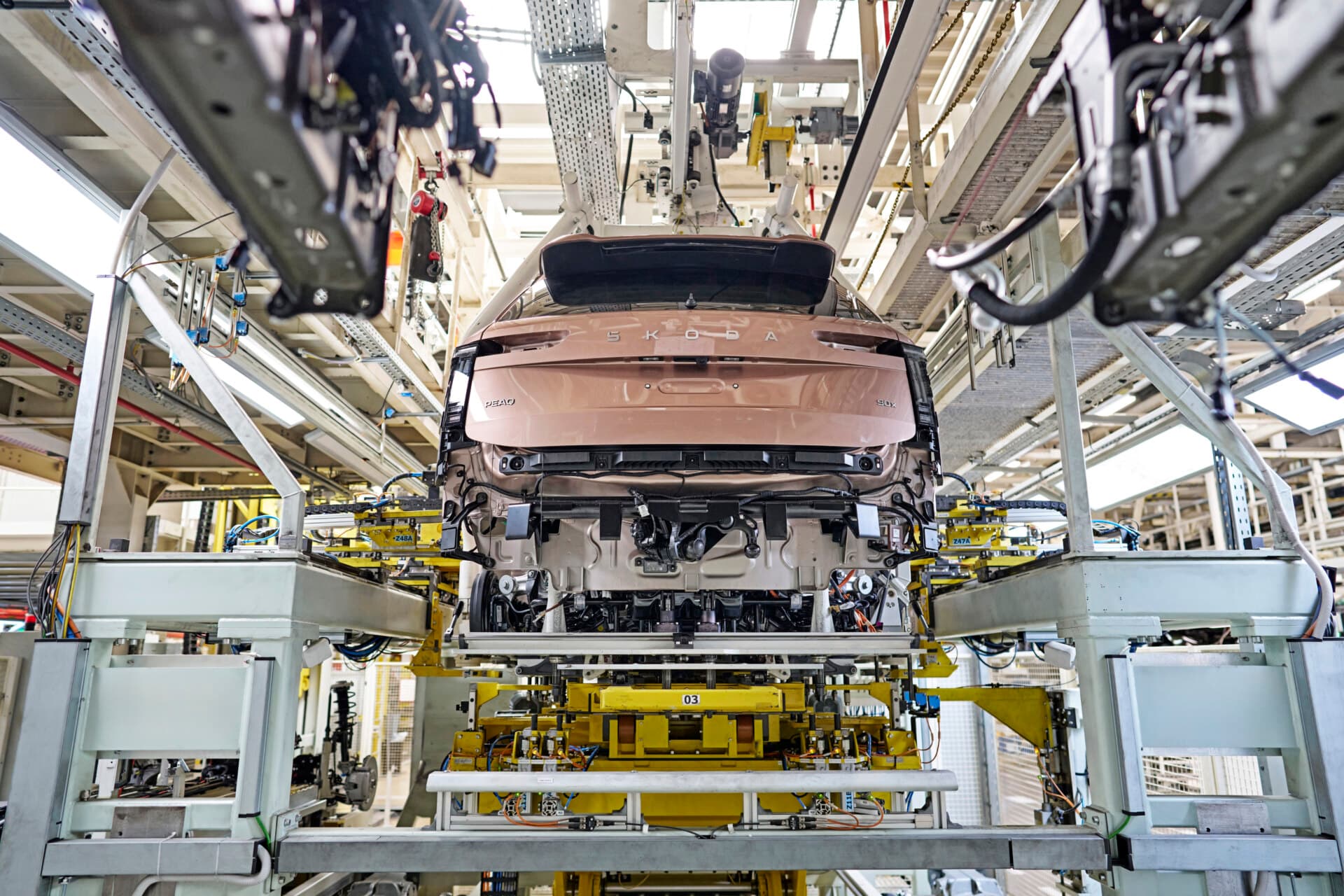 Škoda Peaq pe linia de producție