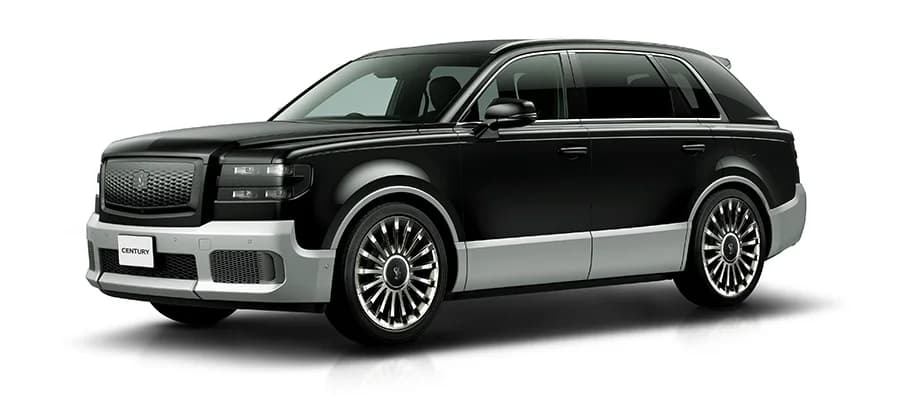 Toyota Century in einer offiziellen Toyota-Aufnahme von vorn gesehen