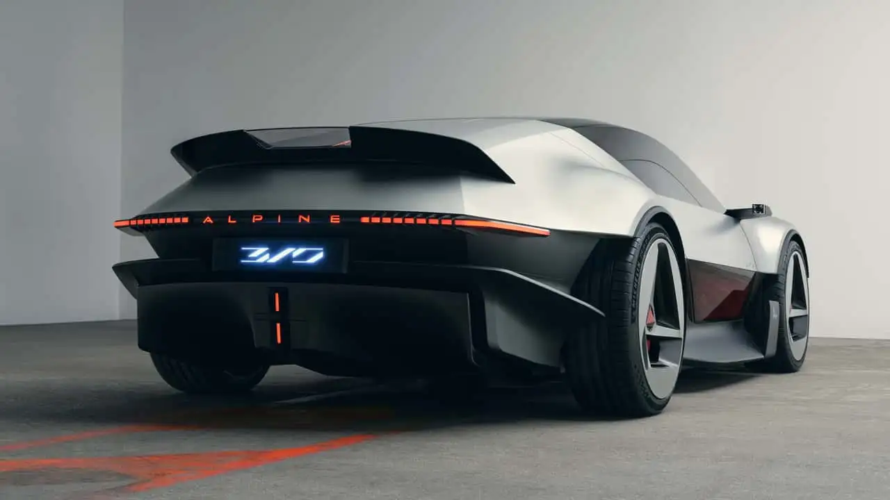 Heckansicht des Alpine A310 Vision