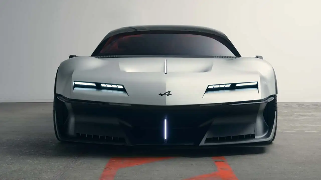 Die halbtransparente Kabine des Alpine A310 Vision