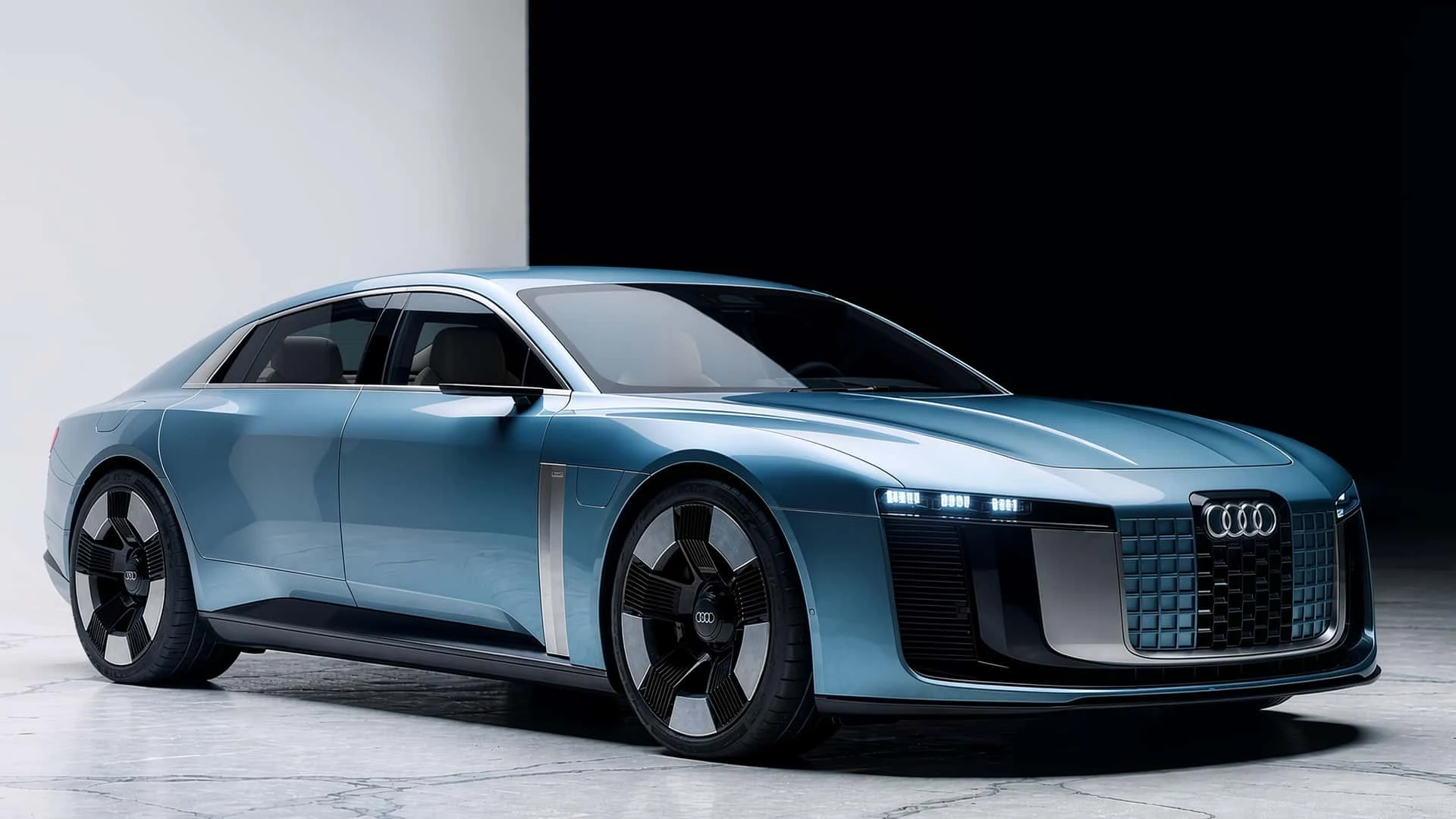 Side view of the independent Audi A8 rendering