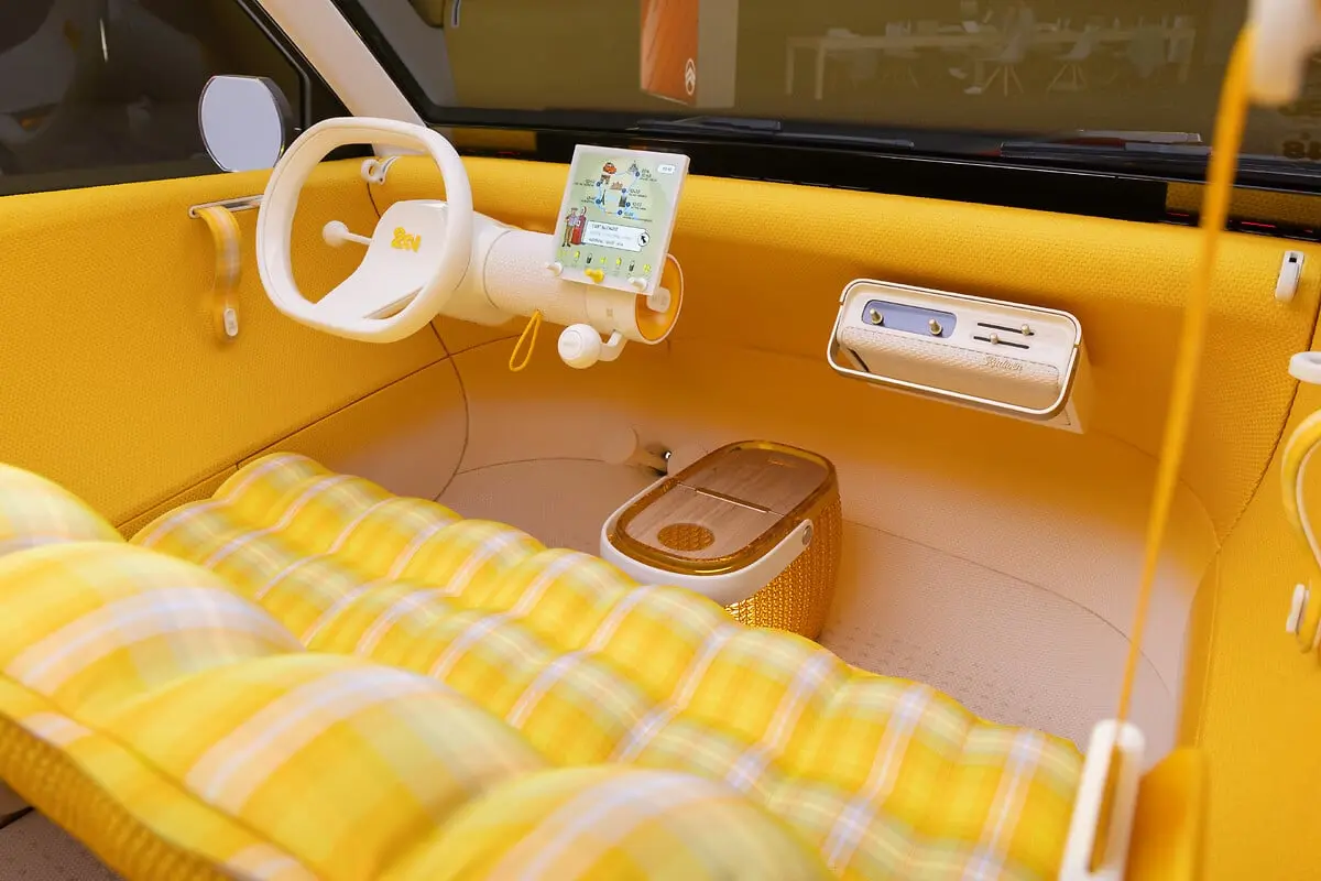 Interior del concept Citroën 2CV