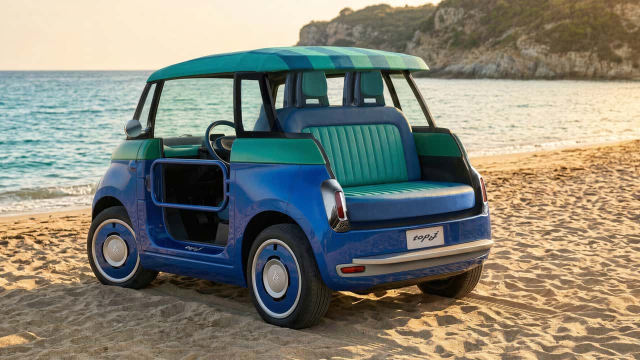 The rear of Top.J, with the bench facing opposite the direction of travel