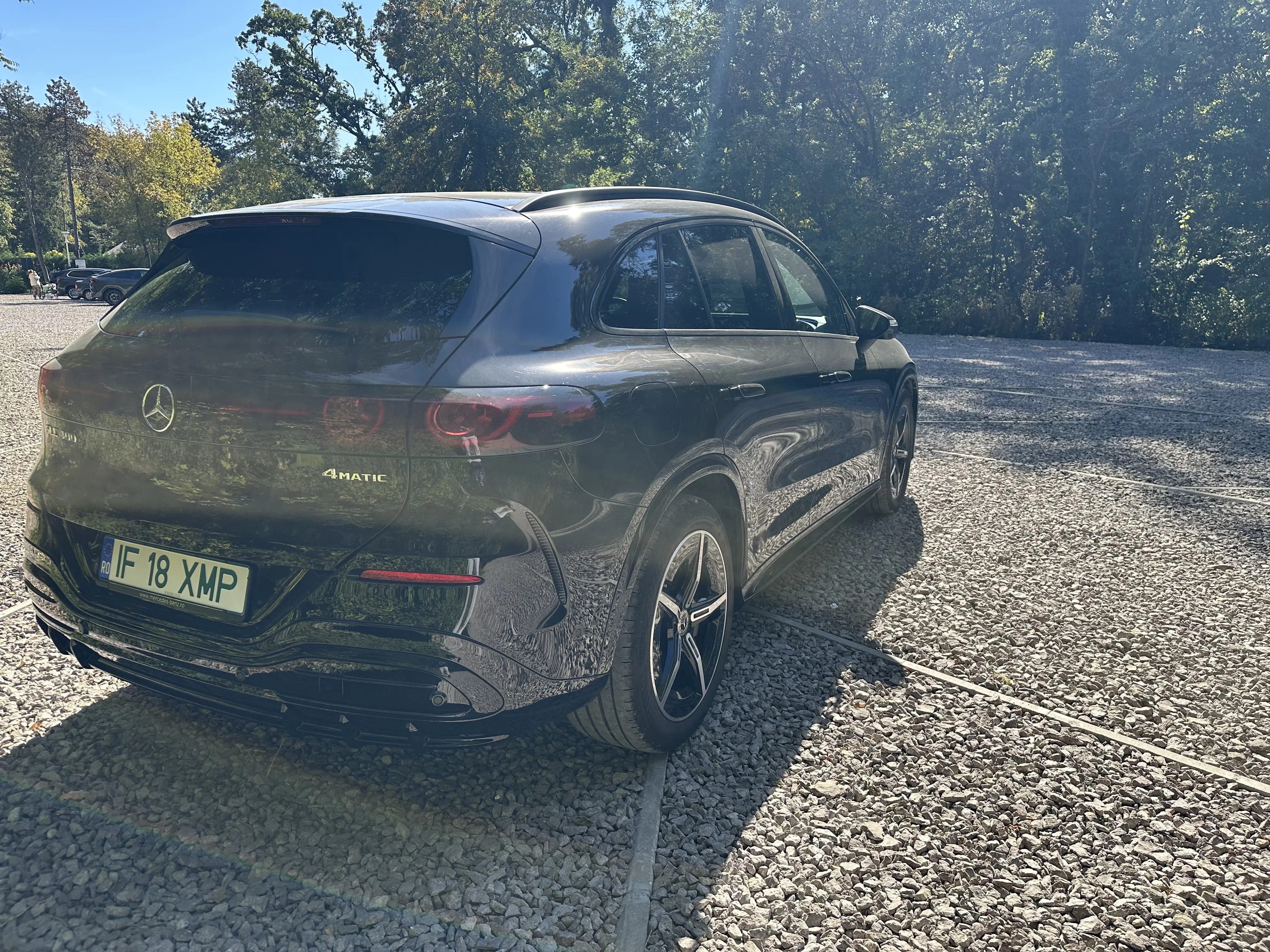 Mercedes-Benz GLC 400 4MATIC electric photographed from the rear