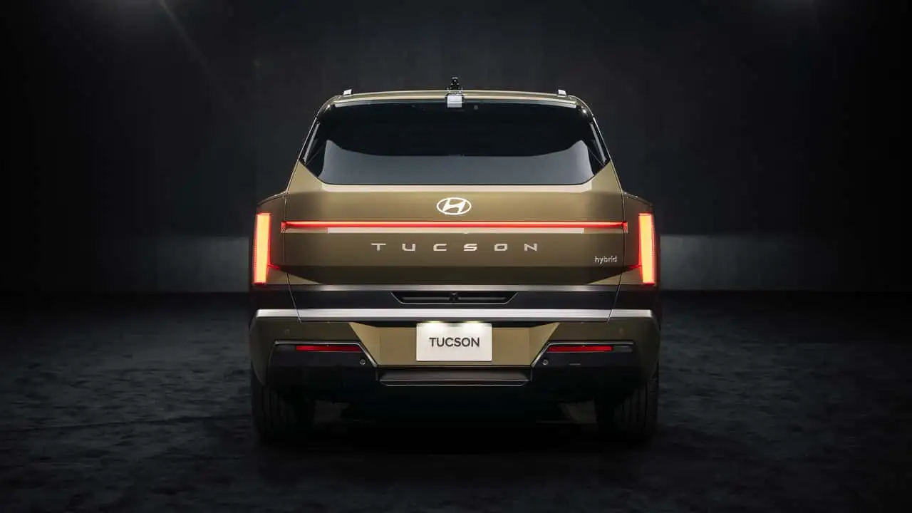 Das Heck des Hyundai Tucson 2027