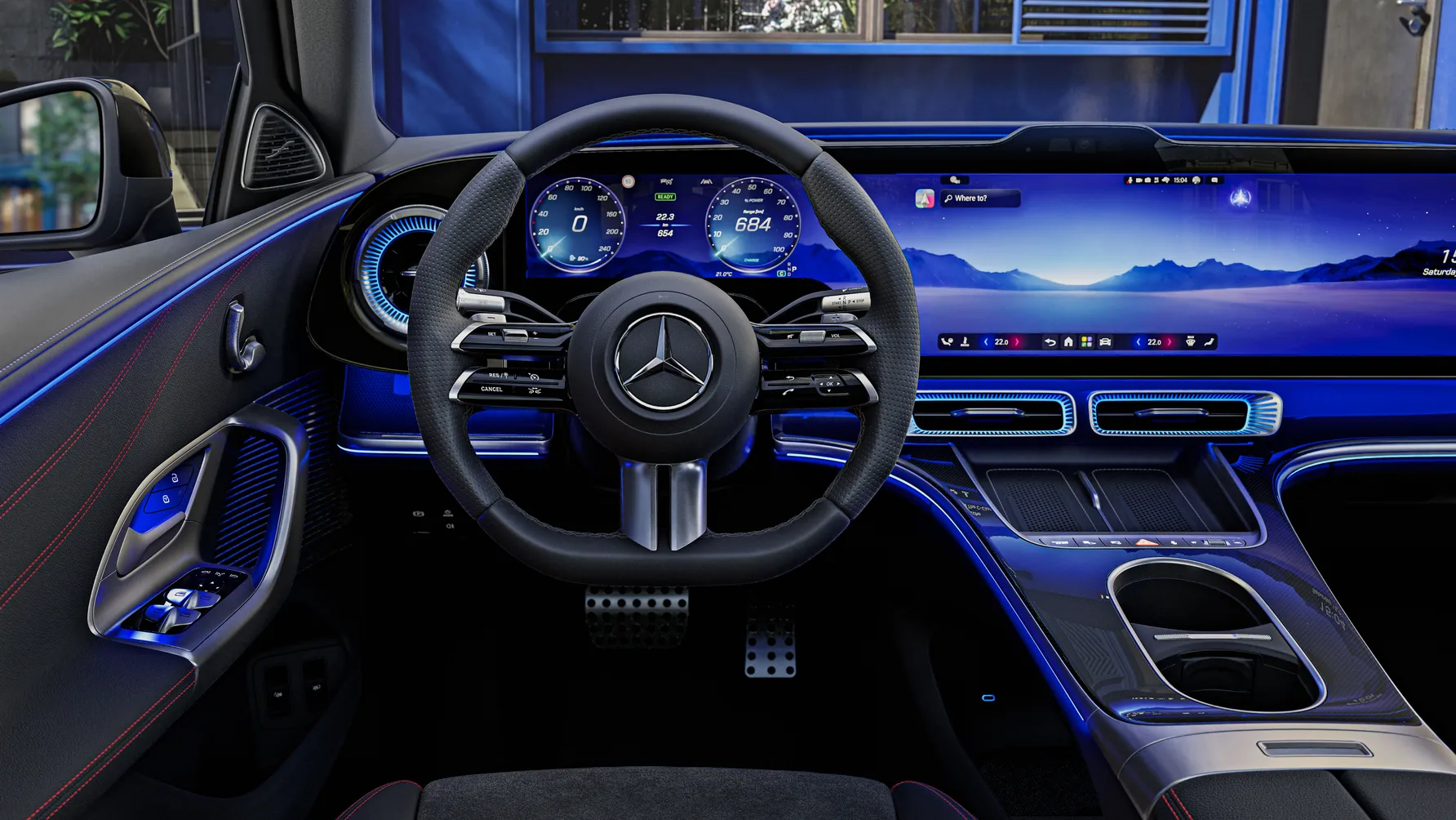Mercedes-Benz Clasa C Electric interior și volan