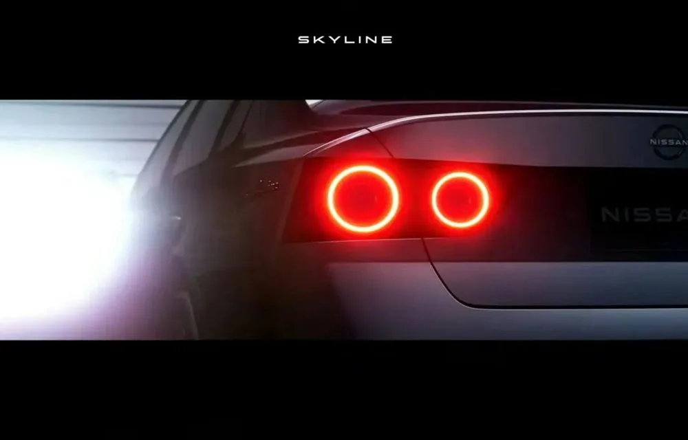 Side view of the next Nissan Skyline