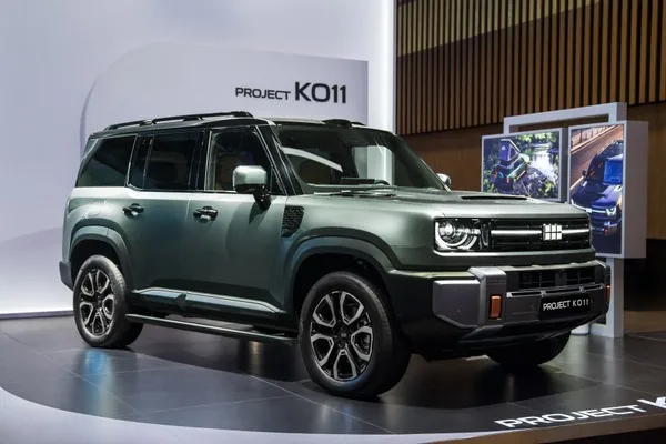 Geely Project KO11 displayed at the 2026 Paris Motor Show