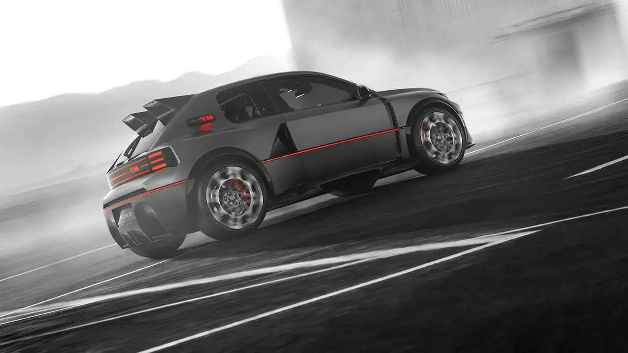 Peugeot E-T16 Concept aus einem zweiten Blickwinkel