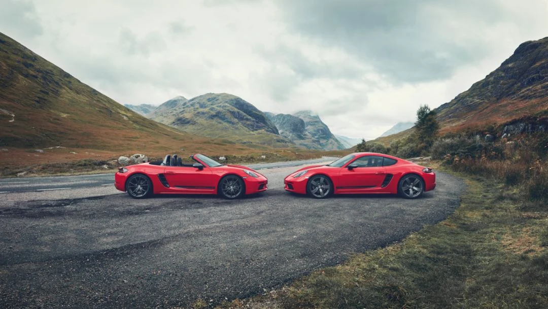 Porsche 718 Boxster și 718 Cayman într-o imagine oficială