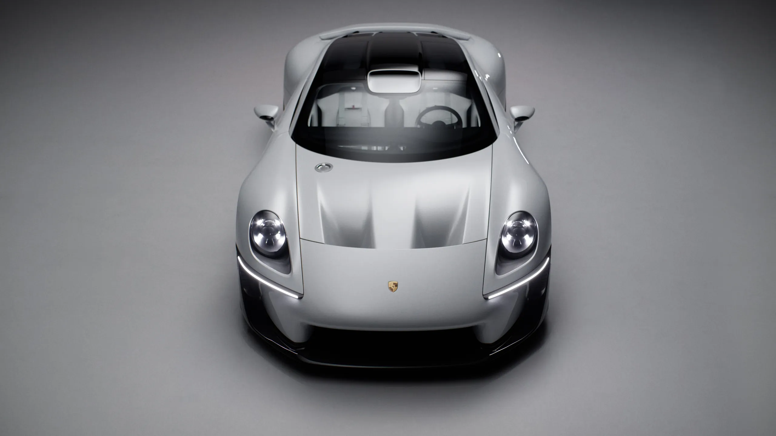 Front- und Seitenansicht des Porsche Mission S