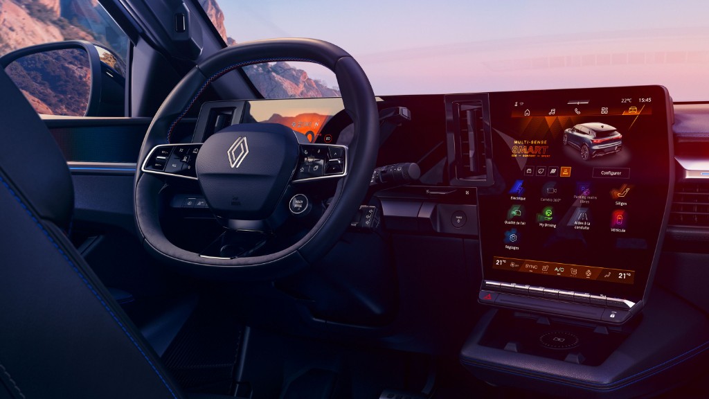 Interior Noul Renault Megane E-Tech electric cu OpenR Link