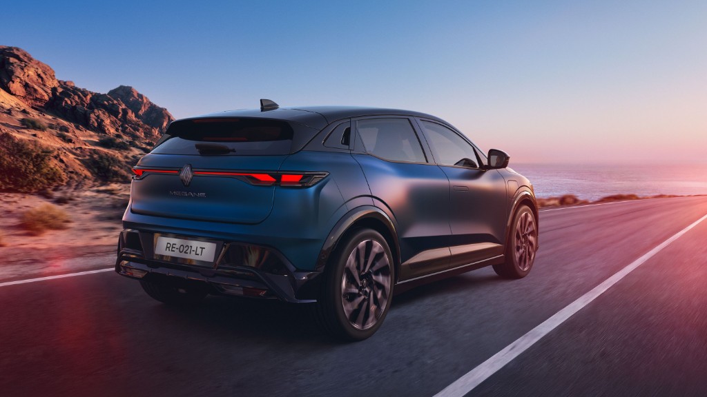 Noul Renault Megane E-Tech electric — vedere din spate